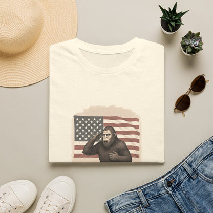 One Nation Under Squatch Funny Patriotic Bigfoot T-Shirt