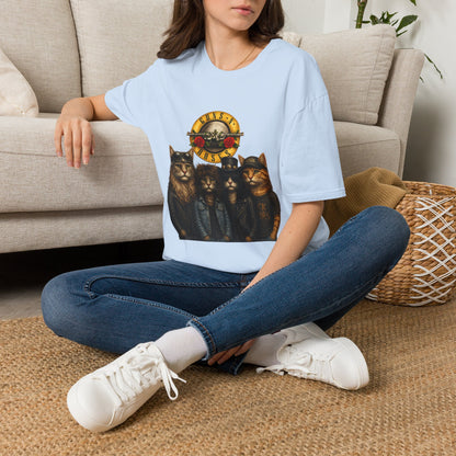 Guns and Roses Cats Funny Band Parody T-Shirt