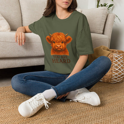 You Are Heard Funny Highland Cow T-Shirt