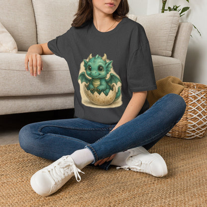Cute Baby Dragon Hatching Egg T-Shirt