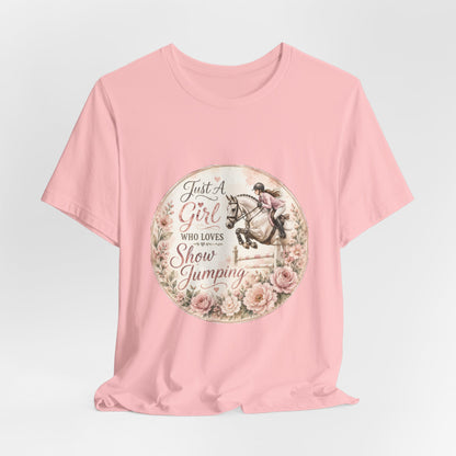 Just A Girl Who Loves Show Jumping Equestrian T-Shirt
