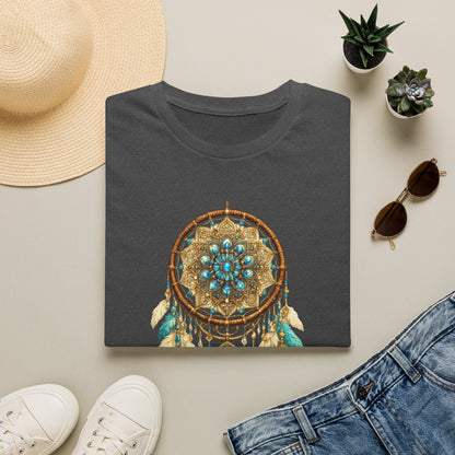 Ornate Turquoise & Gold Dreamcatcher T-Shirt