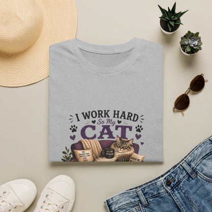 I Work Hard So My Cat Can Ignore Me T-Shirt — Funny Cat Lover Tee