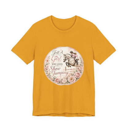 Just A Girl Who Loves Show Jumping Equestrian T-Shirt