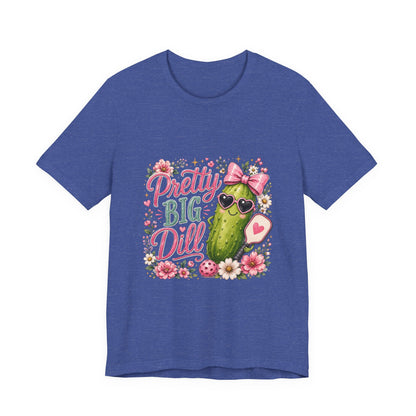 Pretty Big Dill T‑Shirt — Cute Pickleball Graphic Tee with Floral Accents