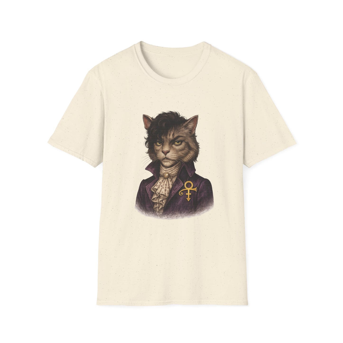 Prince Cat Parody T-Shirt — Regal Cat with Ankh Graphic