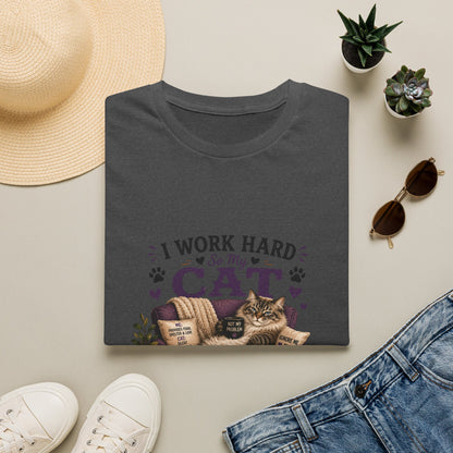 I Work Hard So My Cat Can Ignore Me T-Shirt — Funny Cat Lover Tee