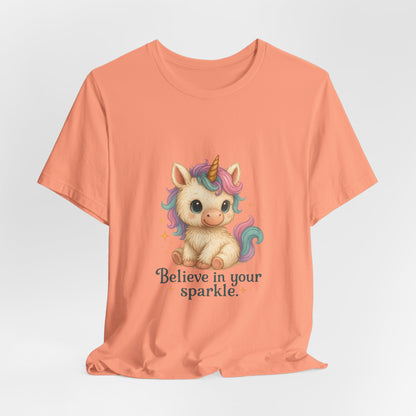 Believe in Your Sparkle Cute Unicorn T-Shirt