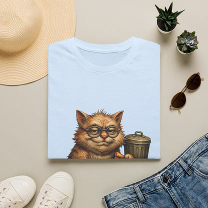 Danny DeVito Cat Parody— Cute Cat with Glasses & Pizza Graphic Tee