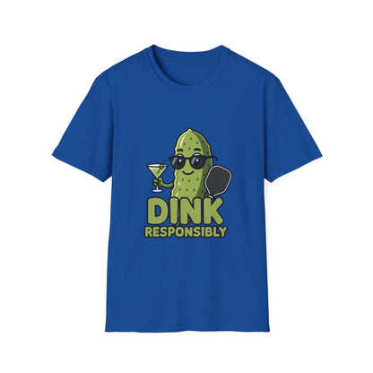 Dink Responsibly Funny Pickleball T-Shirt