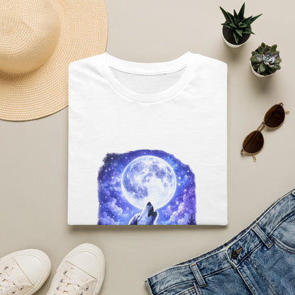 Howling Wolf Under Full Moon T-Shirt