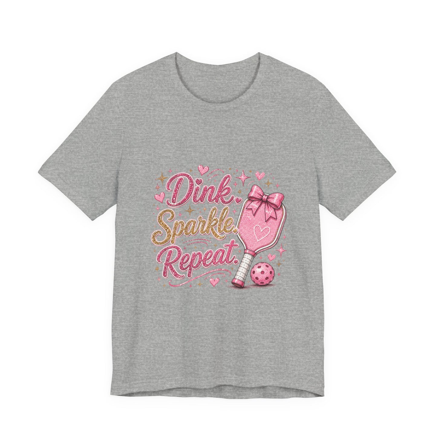 Dink Sparkle Repeat Funny Pickleball T-Shirt