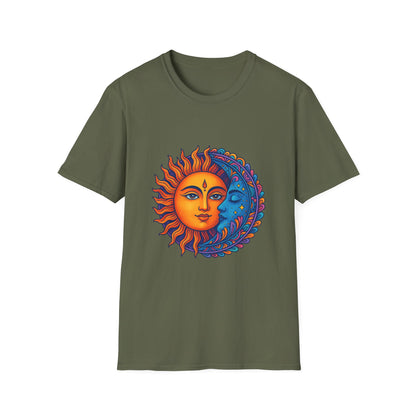 Sun and Moon Sacred Balance Indian Art T-Shirt