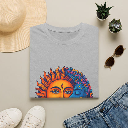Sun and Moon Sacred Balance Indian Art T-Shirt