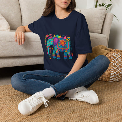Vibrant Mandala Elephant Indian Art T-Shirt