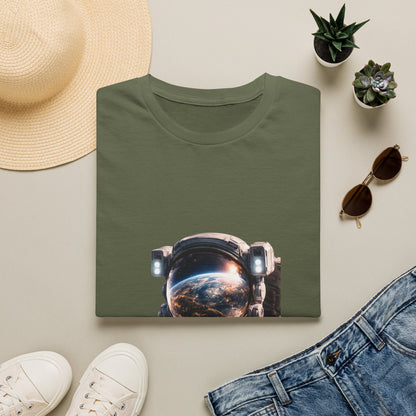 Earth From Space Astronaut Helmet T-Shirt