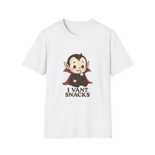 I Vant Snacks Funny Baby Vampire T-Shirt