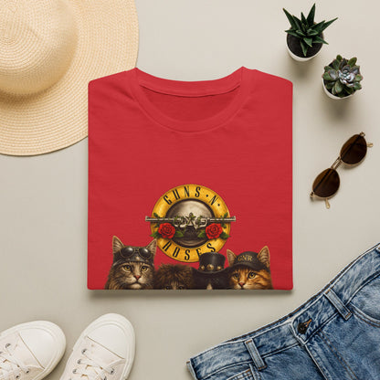 Guns and Roses Cats Funny Band Parody T-Shirt