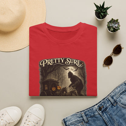 Sasquatch Stole My Carriage Ride Funny Halloween T-Shirt