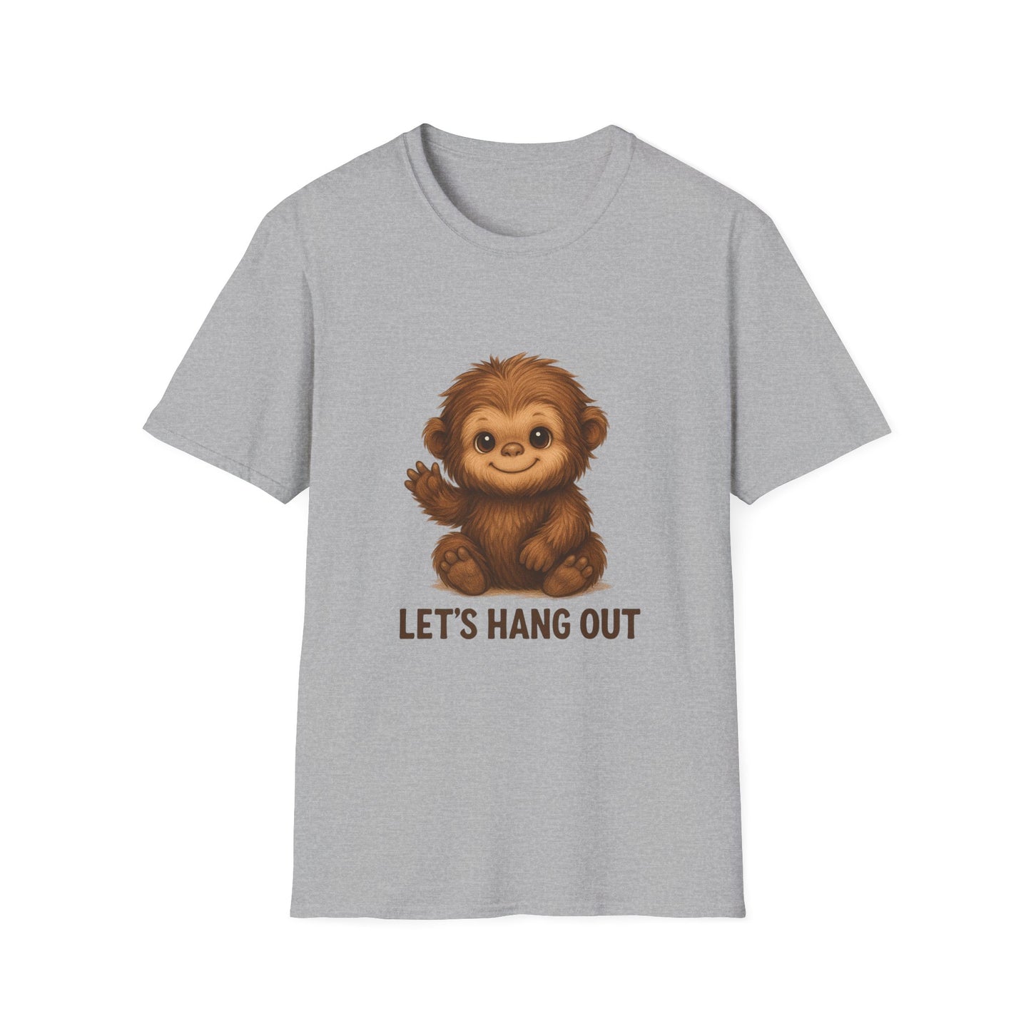 T-Shirt — Cute Baby Monkey "Let’s Hang Out" Graphic Tee