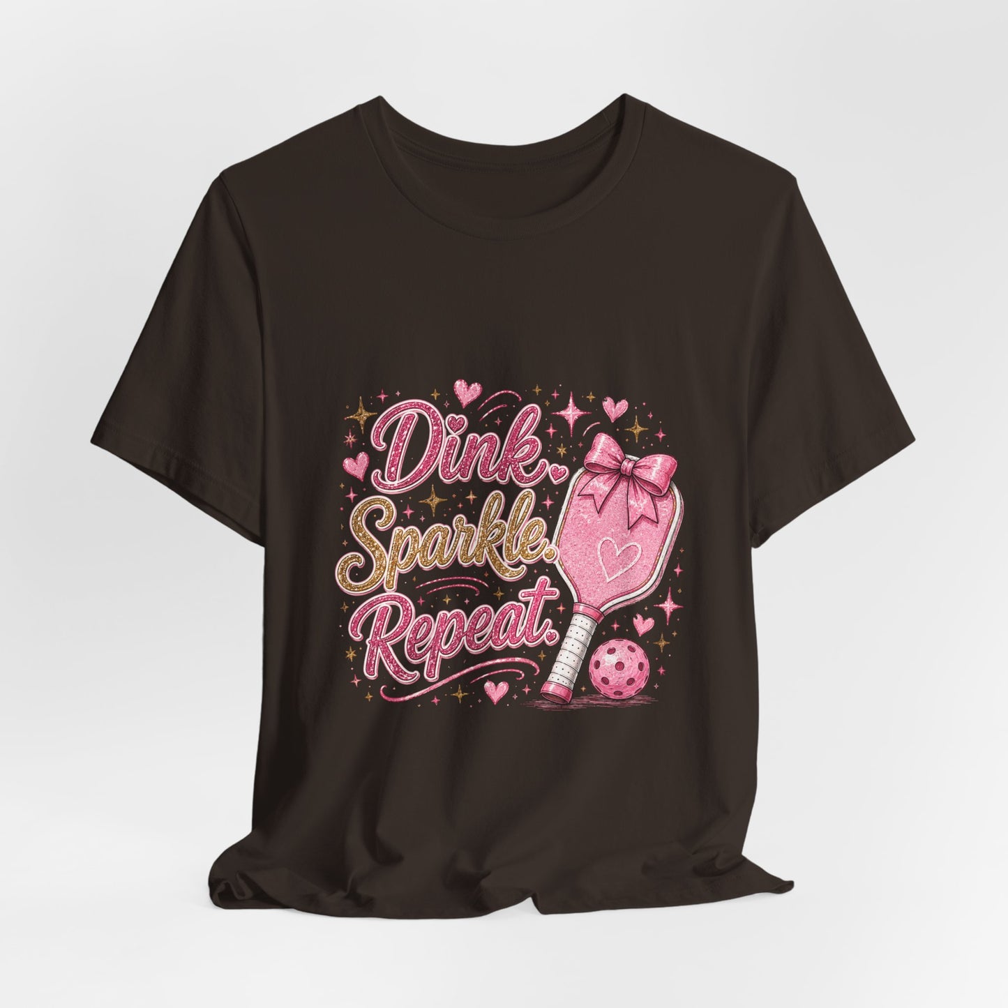 Dink Sparkle Repeat Funny Pickleball T-Shirt