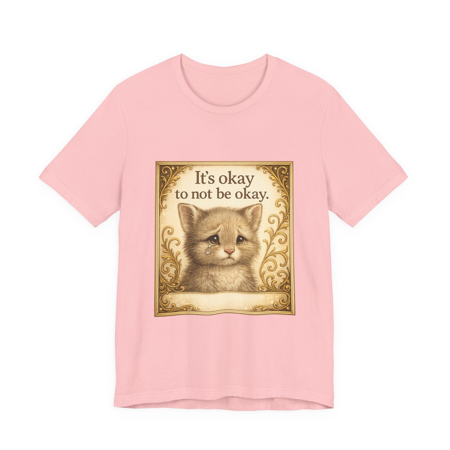 It's Okay To Not Be Okay Kitten Mental Health T-Shirt