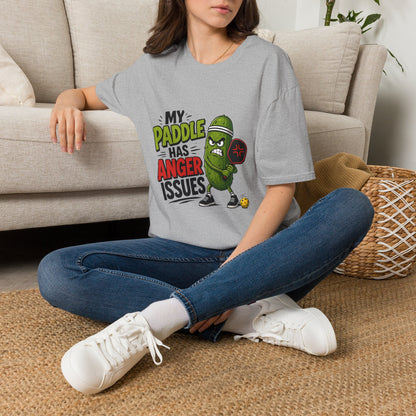 Pickle Paddle T‑Shirt — "My Paddle Has Anger Issues" Funny Pickleball Tee