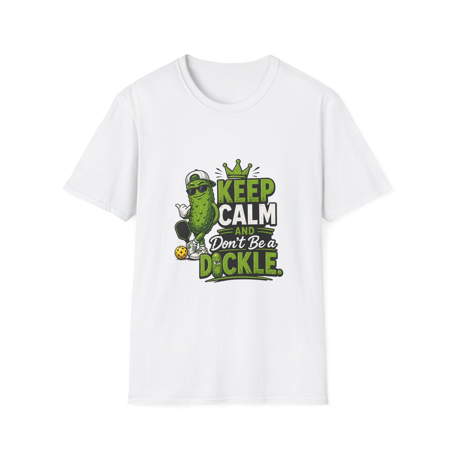 Keep Calm and Don't Be a Dickle Funny Pickleball T-Shirt
