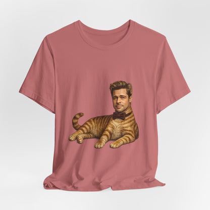 Brad Pitt Cat Parody T-Shirt