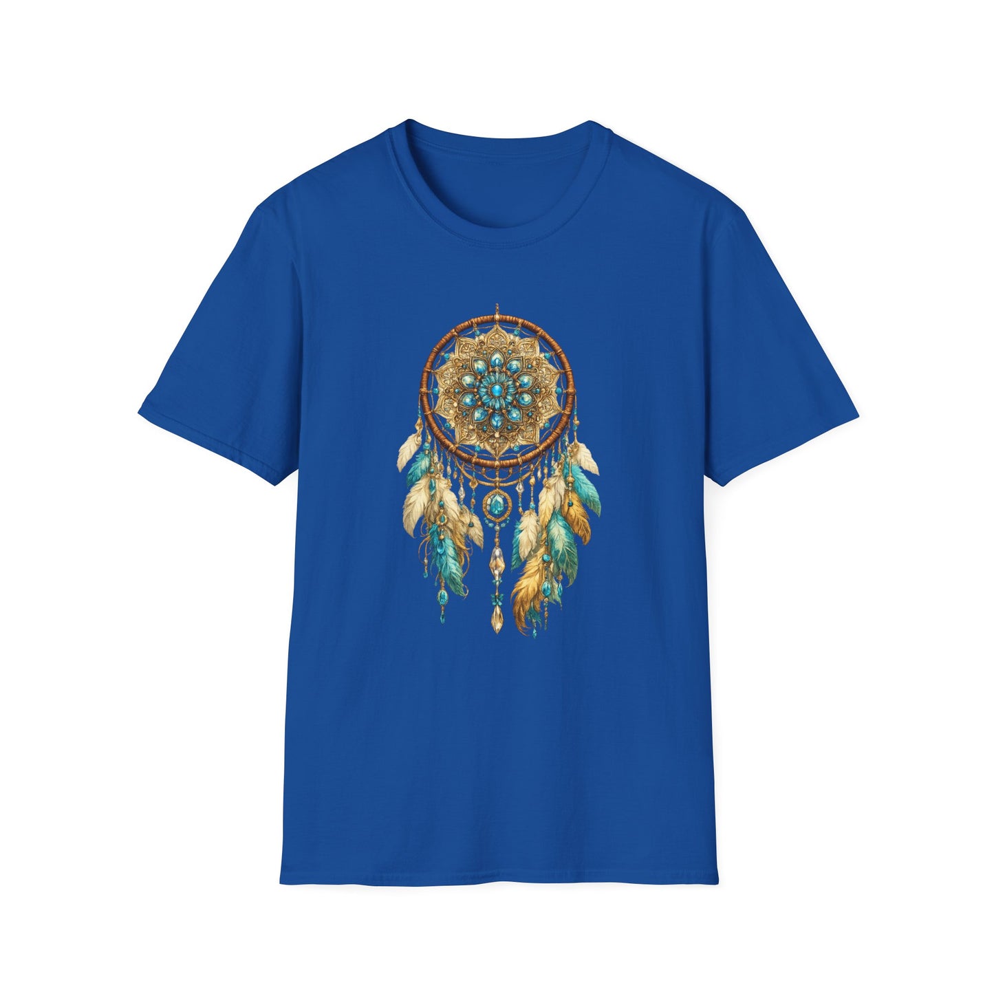 Ornate Turquoise & Gold Dreamcatcher T-Shirt