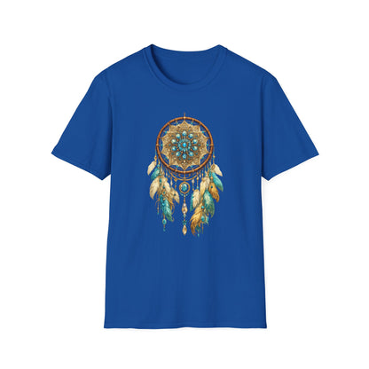 Ornate Turquoise & Gold Dreamcatcher T-Shirt