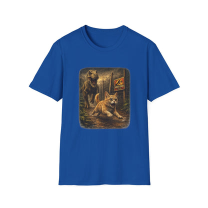 Jurassic Park Cats T‑Shirt — Retro Dino & Cat Mashup Tee