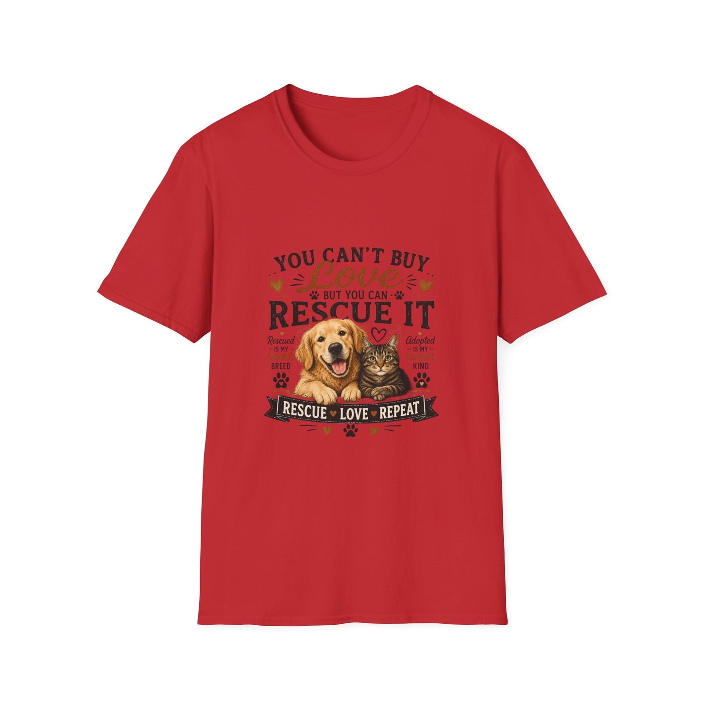 Rescue It T-Shirt — "You Can't Buy Love But You Can Rescue It" Dog Rescue Tee