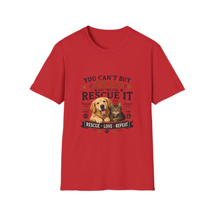 Rescue It T-Shirt — "You Can't Buy Love But You Can Rescue It" Dog Rescue Tee