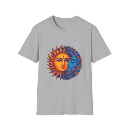 Sun and Moon Sacred Balance Indian Art T-Shirt