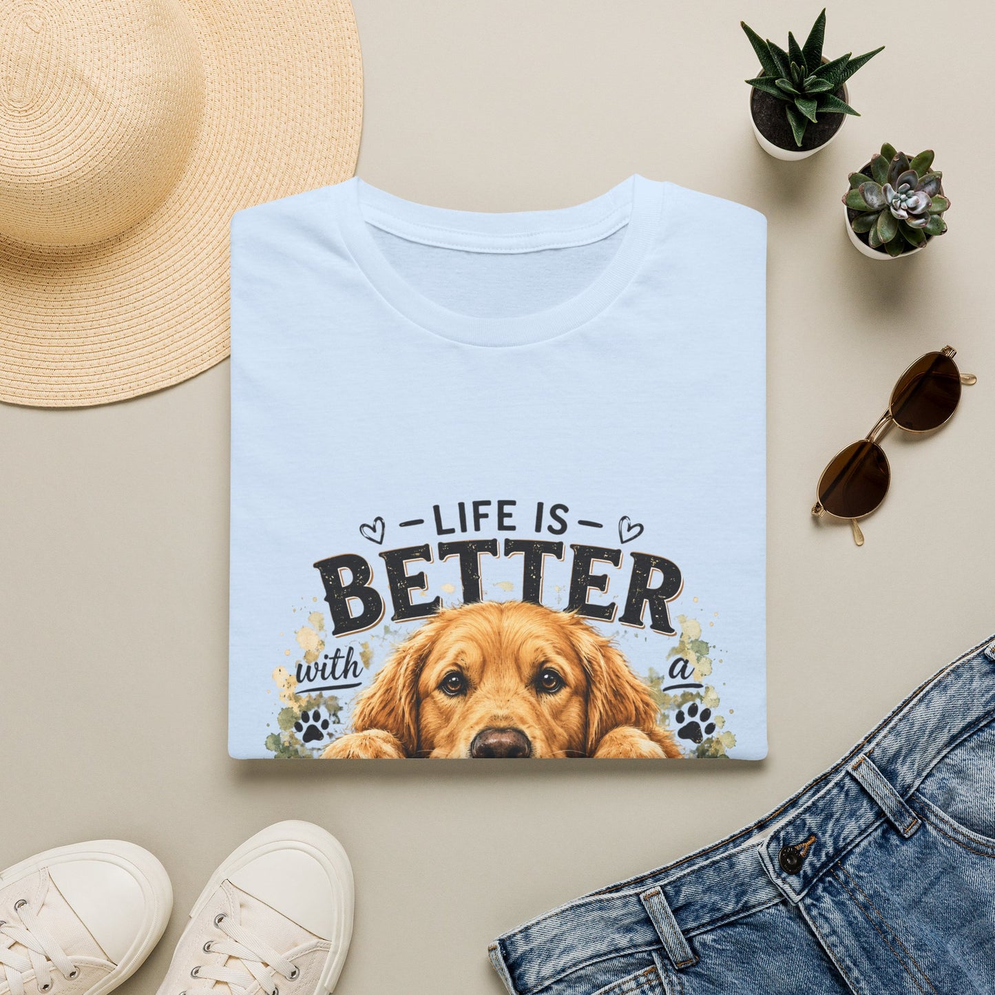 Life Is Better With a Golden Retriever T-Shirt