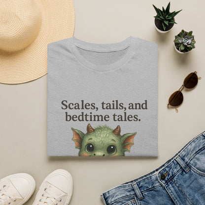 Scales, Tails, and Bedtime Tales Cute Dragon T-Shirt