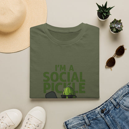 I'm a Social Pickle Here for Fun Not Glory Funny T-Shirt